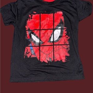 Marvel Black Tee with Red Spider-Man Logo